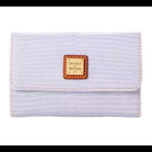 Dooney & Bourke Lizard Embossed Flap Wallet -Lilac
